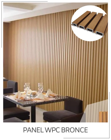Panel para pared wpc Bronce