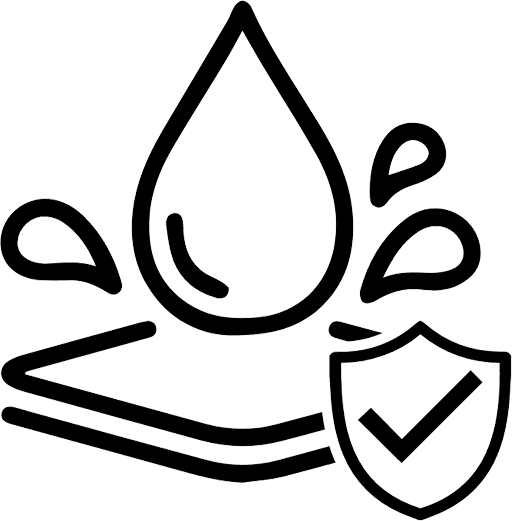 imagen gota de agua planos y escudo que representan mayor resistencia al agua