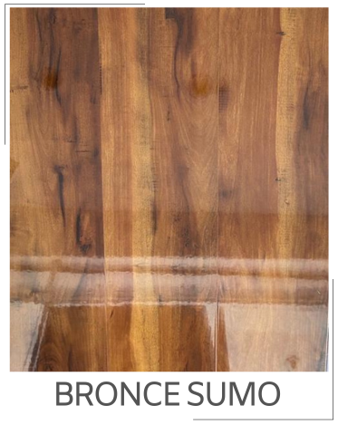 Piso laminado super brillante Bronce sumo